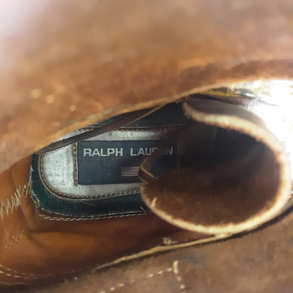 Vintage Polo Ralph Lauren Leather Boots Buckle - Picture 9 of 9